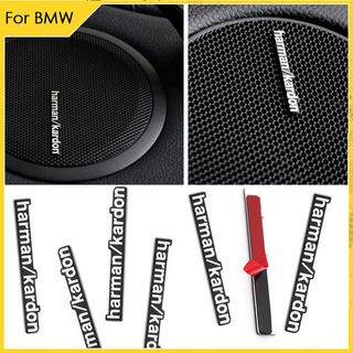 10 ชิ้น สติ๊กเกอร์อลูมิเนียม Harman Kardon Badge สติกเกอร์สำหรับรถยนต์ BMW VW Benz