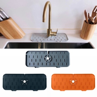 Silicone Faucet Sink Splash Guard Water Catcher Drying Mat for Kitchen Bathroom