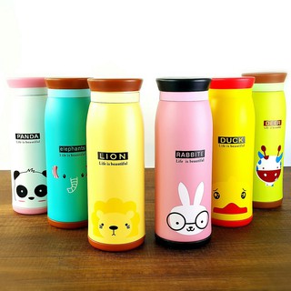 กระบอกน้ำเก็บความร้อนความเย็น สีสันสดใส 6 สี 6 แบบ