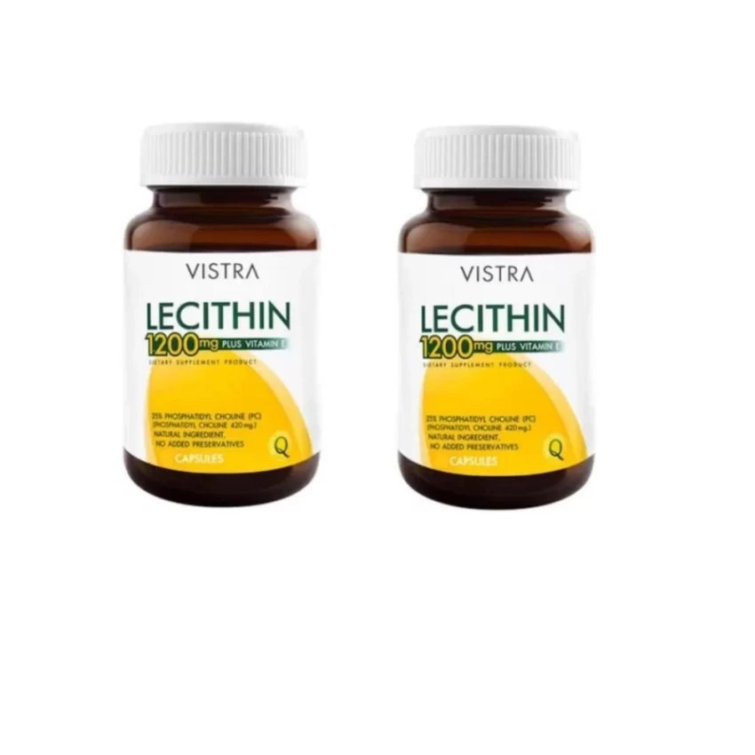 Vistra Lecithin 1200 mg plus vitamin E 45 เม็ด (2ขวด)