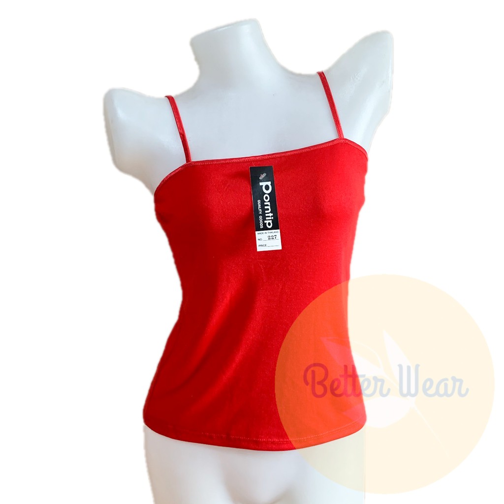 Porntip227 เสื้อสายเดี่ยวผ้ายืด ทรงหน้าสูงหลังต่ำ / ฟรีไซส์ - รูปที่ 3