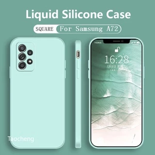 เคสโทรศัพท์ซิลิโคน ทรงสี่เหลี่ยม กันกระแทก สําหรับ Samsung Galaxy A53 A52s A52 A72 A32 4G 5G