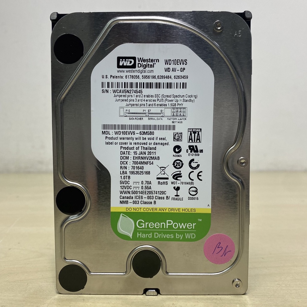 Harddisk 500Gb WD green