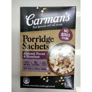 Carmans Almond ,Pecan&amp;Hazelnut ธัญพืช ผสม ข้าวโอ๊ต 320g