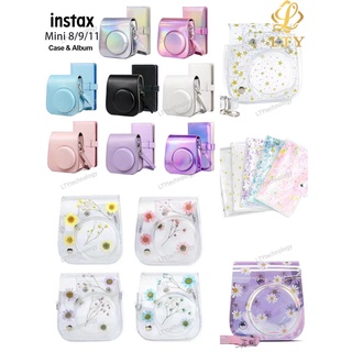 ( สําหรับ Mini 11 / 9 / 8 / 8 + ) Fujifilm Instax Mini 11 เคสกระเป๋าใส่รูปภาพ + อัลบั้ม 96 ช่อง