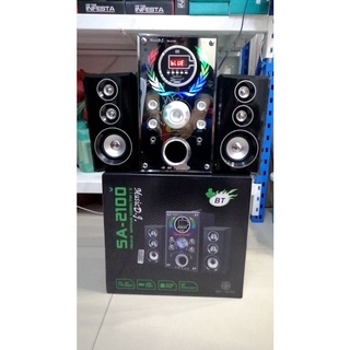 Music D.J. SA-2100W NEW Bluetooth Speaker +FM,USB ลำโพง