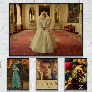 มาใหม่ โปสเตอร์ The Crown Season 4 สไตล์วินเทจ คุณภาพดี สําหรับตกแต่งบ้าน