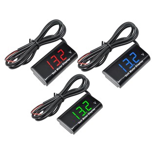 IPX6 โวลท์มิเตอร์ (กันน้ำ) รถมอเตอร์ไซด์ Digital Voltmeter DC 3-18V LED Display Waterproof Meter Motercycle