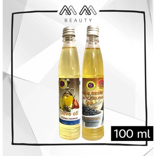 มุก สมุนไพร น้ำมันงา น้ำมันมะกอก Mook Herbs Olive Oil 100ml.