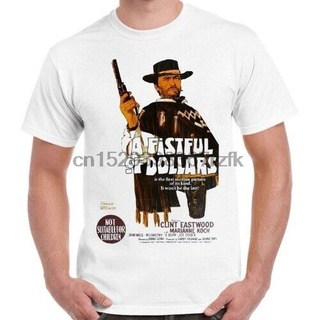 เสื้อยืด พิมพ์ลายโปสเตอร์ภาพยนตร์ A Fistful Of Dollars Western สไตล์วินเทจย้อนยุค 782สามารถปรับแต่งได้