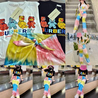 Set2pcs. เสื้อยืด+กางเกง ขายาว ทรงกระบอก
