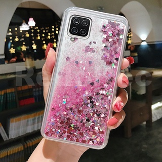 เคส Samsung Galaxy M12 A12 A42 M51 Bling Liquid Quicksand Glitter ฝาหลังซิลิโคนใส