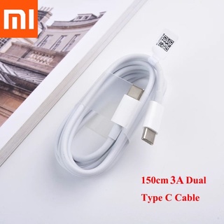 สาย150cm Xiaomi USB-C to C Data Cable 3A PD Fast Charge Mi10 Pro 10T 10U Poco F1 Xiaomi Pro Air Notebook Redmibook 14 16