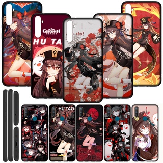 เคสโทรศัพท์มือถือ ซิลิโคนนิ่ม ลาย C2-TH25 Genshin Impact Hu Tao HuTao สีดํา สําหรับ Xiaomi Redmi 10C 10A 9T 9A 8A