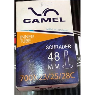 ยางในจักรยาน Camel 700X23/25/28C 48mm Schrader