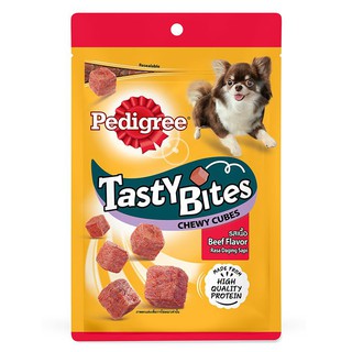 ราคาพิเศษ!! เพดดิกรี เทสตี้ ไบท์ ชิววีคิวบ์ รสเนื้อ 50 ก. PEDIGREE Tasty Bites Chewy Cubes Beef Flavor 50 g.