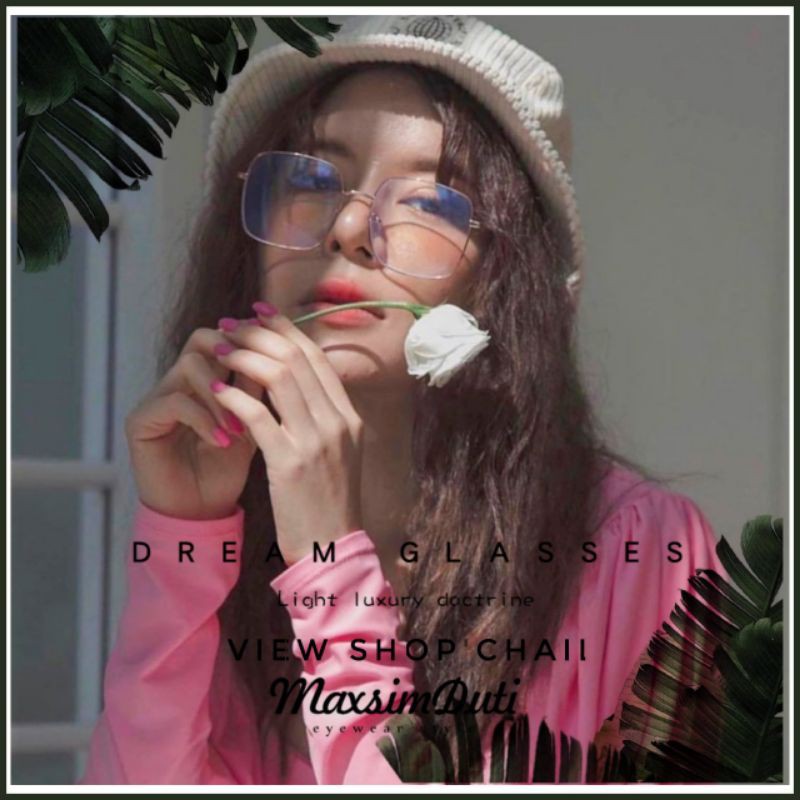 รุ่นDro8 แว่นตากรองแสงสีฟ้า งานเลนส์บลูบล็อค Blue Block เลนส์Anti-Blue ทรงสี่เหลี่ยม