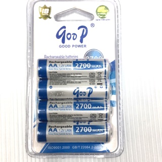 ถ่านชาร์จAA2A1.2V LR06 2700mAh good power Rechargeable batteries AA No-MH 1.2 V