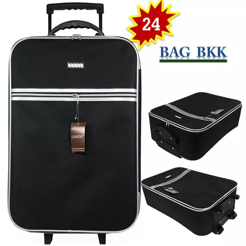 BAG BKK กระเป๋าเดินทาง CANDO 24นิ้ว แบบหน้าเรียบ 2 ล้อคู่ด้านหลัง รุ่น F1177-24