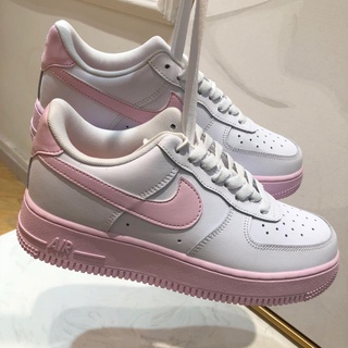 หมายเลขกองทัพอากาศ 1 AF1 รองเท้าผ้าใบลําลอง ข้อสั้น ลายดอกซากุระ สีชมพู สีม่วง สีขาว สีฟ้า สําหรับสตรี เหมาะกับการเล่นกีฬา