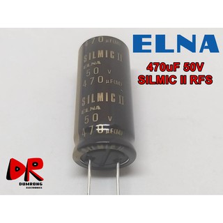 470uF 50V Silmic II RFS ตัวเก็บประจุ ออดิโอเกรด ELNA ญี่ปุ่น