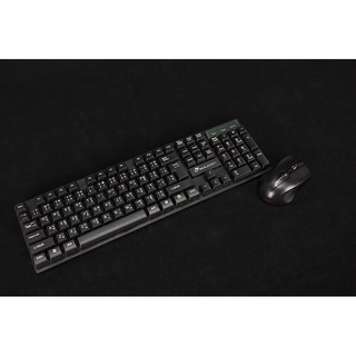 Keyboard &amp; Mouse Neolution Wireless EN/TH WS630 - Black