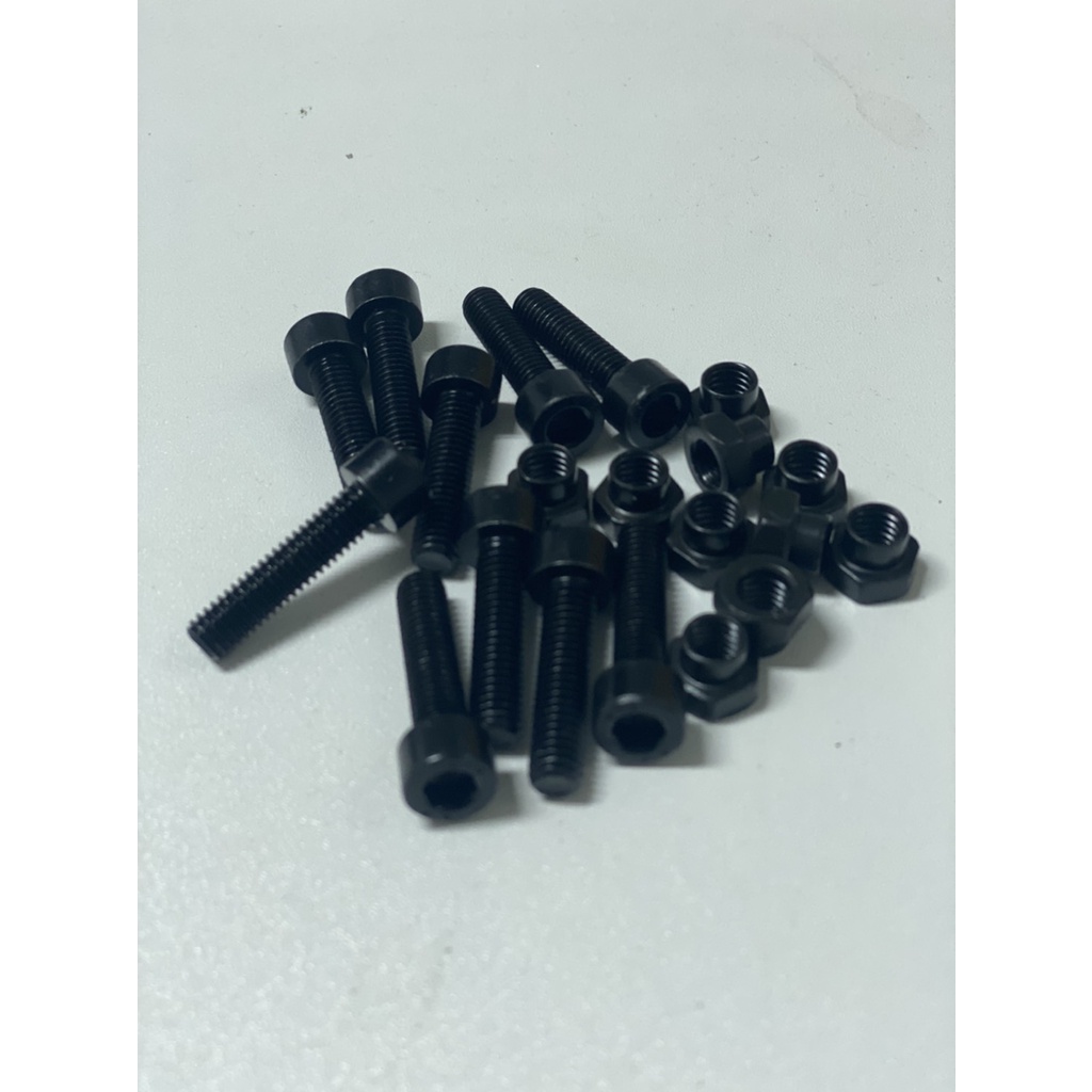 ฺBolt & Nut M6 for metal joint, น๊อตตัวผู้ตัวเมียสำหรับข้อต่อ น๊อตสำหรับข้อต่อ bolt & nut M6x25 (10ชุด/แพ็ค)