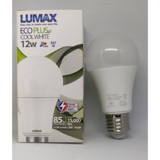 หลอด LED A60 Eco Plus 12W 4000K Cool White ขาวนวล E27 Lumax