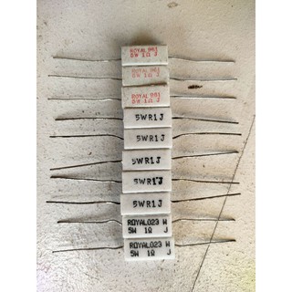 R กระเบื้อง ตัวต้านทาน 5W 1Ohm (แพ็ค 10 ตัว)