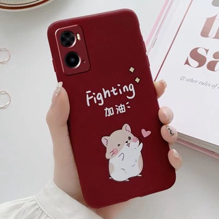 Oppo A96 เคส OPPO A76 A16 A5 A9 2020 เคสโทรศัพท์ ขอบตรง การ์ด ซิลิโคนนิ่ม