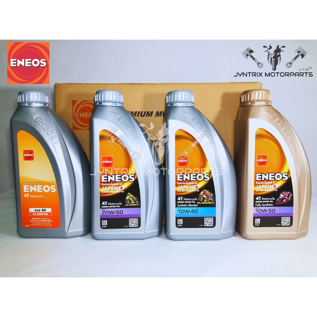 ENEOS มอเตอร์เครื่องยนต์น้ํามัน 4T SAE40/20W50 / 10W40/15W50/15W60 SEMI SYNTHETIC/10W50 FULLY SYNTHE