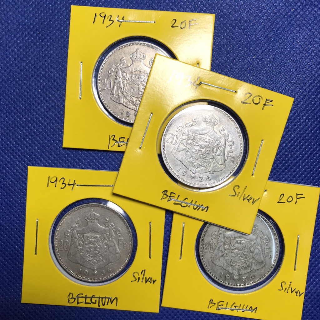 Special Lot No.60393 เหรียญเงิน ปี1934 เบลเยี่ยม 20 FRANCS เหรียญสะสม เหรียญต่างประเทศ เหรียญเก่า หายาก ราคาถูก