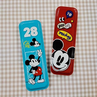 กล่องดินสอเหล็ก ชั้นเดียว กล่องเหล็ก CM-A313 มิกกี้เม้าส์ Mickey Mouse 6.8×20.5×2.5 ซม.