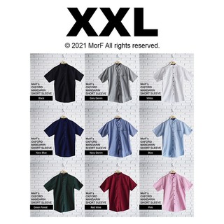 XXL,XXXL เสื้อ คอจีน/คอปก แขนสั้น ออกซ์ฟอร์ด บิ๊กไซส์