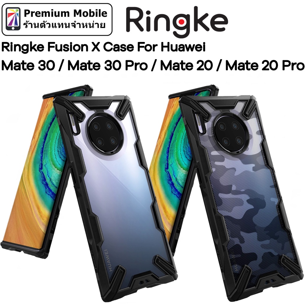 Ringke Fusion X Huawei Mate 30 / Mate 30 Pro / Mate 20 / Mate 20 Pro เคสกันกระแทก หลังใส สวยงาม สัมผ