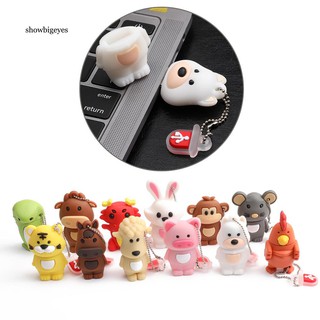 SGEE  Cute Chinese Zodiac 1/2/4/8/16/32GB USB3.0 Flash Drive Memory Storage U Disk