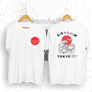 【100% cotton】เสื้อยืด พิมพ์ลาย Tokyo SUMMER BEACH db BEACH สไตล์ญี่ปุ่น สําหรับผู้ชาย และผู้หญิง