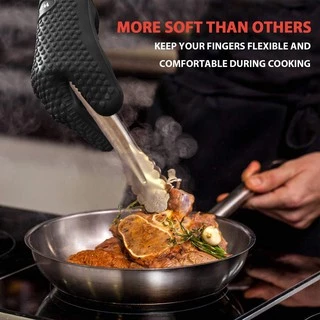 Walfos ถุงมือซิลิโคน ผ้าฝ้าย แบบหนา ทนความร้อน สําหรับห้องครัว 1 ชิ้น