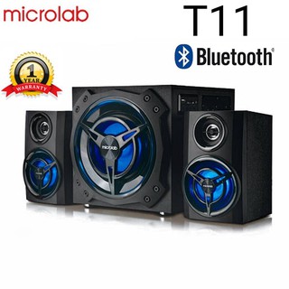 Microlab T11 ลำโพงซัพวูฟเฟอร์ระบบ 2.1 กำลังขับ 42 วัตต์ รองรับ Input: RCA, Bluetooth, SD card, USB