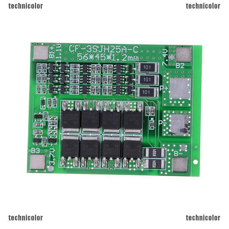 แบตเตอรี่ลิเธียม 3S 11.1V 12.6V 25A 18650 PCB 2 ชิ้น