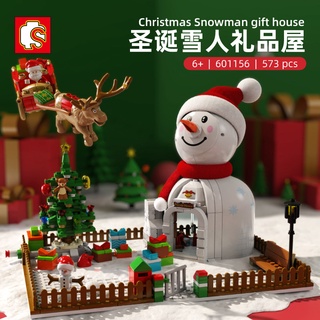 Chamaa บ้านสโนว์แมน คริสมาส Sembo 601156 Christmas Series Snowman House