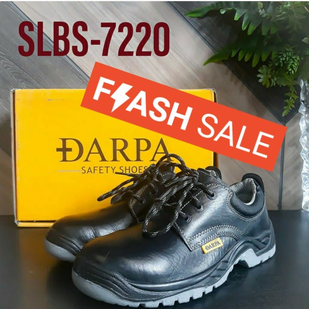 ?[ลดสุดแรงแค่ 7 วัน] รุ่น Slbs-7220 รองเท้าเซฟตี้หัวเหล็ก Darpa Safety Shoes (หุ้มส้น) ทำจากหนังแท้+พื้นพียูpuกันลื่น. 