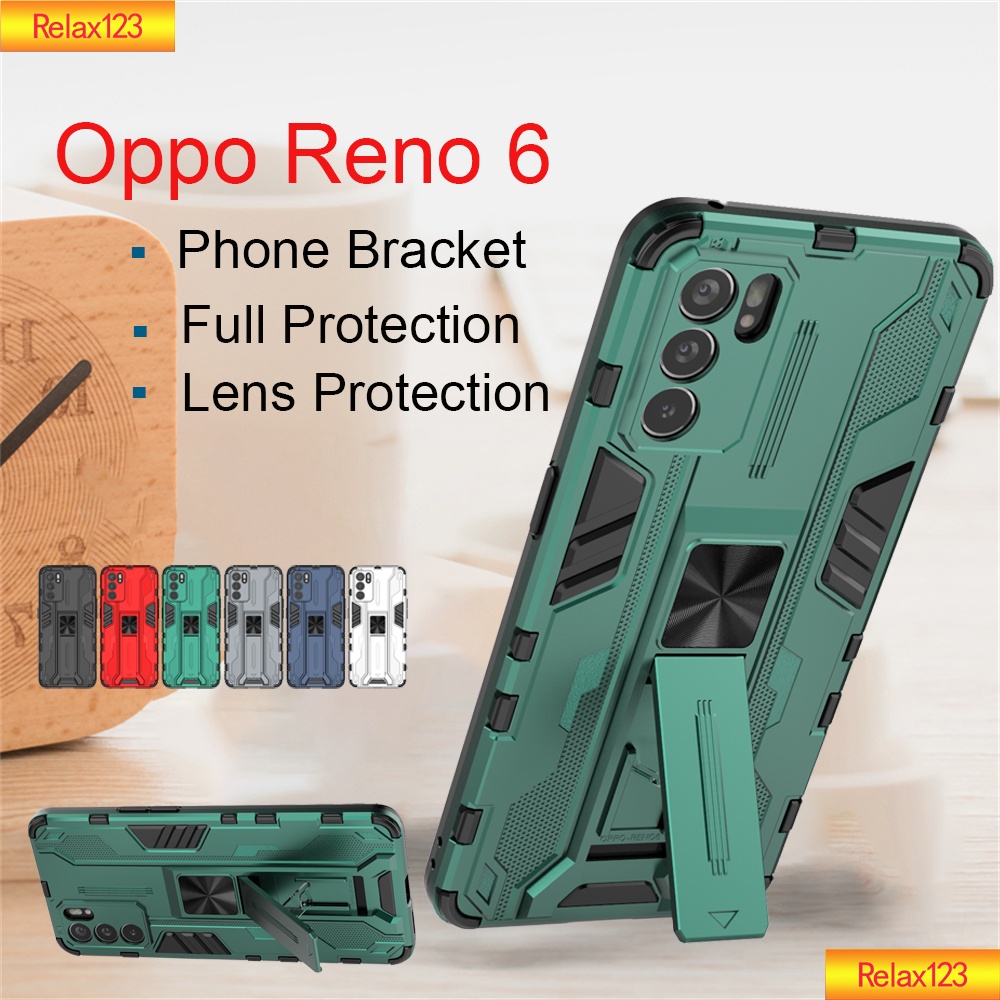 Oppo Reno 6 Z 6Z Reno6 Pro Plus Reno6Pro Plus Reno6Z 5G Phone Case Armor Shockproof Magnetic Stand Holder Casing Bracket Back Case Cover
