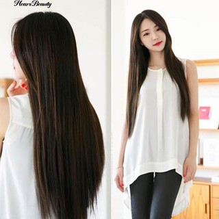 ☺♡ Womens Midsplit ชุดวิกผมเต็มรูปแบบคอยาวคอสเพลย์ปาร์ตี้เต็มรูปแบบ