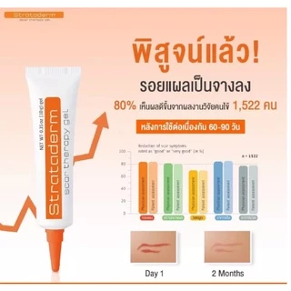 Strataderm gel / Stratamed สตาร์ตาเมด เจล ทา รักษา แผลสด แผลเป็น แผลนูน หลุมสิว ตา2ชั้น ขนาด 5/ 10 g