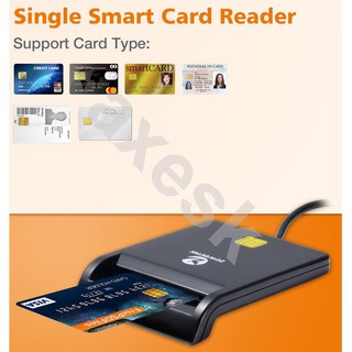 【เครื่องอ่านสมาร์ทการ์ด】เครื่องอ่านบัตรประชาชน อ่านสมาร์ทการ์ด ATM CAC USB-C SIM DNI IC Smart Card reader