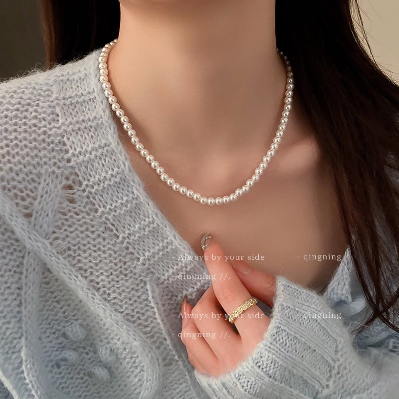 DREJEW สร้อยคอโซ่ ประดับไข่มุก ขนาดใหญ่ เข้ากับทุกการแต่งกาย สไตล์ฝรั่งเศส เรโทร เรียบง่าย แฟชั่นสําหรับผู้หญิง thumbnail 8