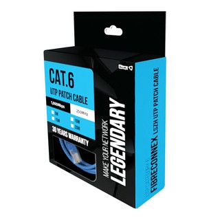 สาย LAN สาย LAN CAT6 FIBRECONNEX 3 ม. สีฟ้า สายไฟ งานระบบไฟฟ้า LAN CABLE FIBRECONNEX CAT6 3M BLUE