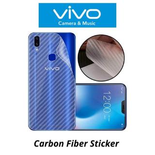 สติกเกอร์ฟิล์มคาร์บอนไฟเบอร์ กันรอยนิ้วมือ 3D สําหรับ VIVO V17 V15 PRO Y19 Y3 Y17 Y12 Y15 Y11 2019 V9 V11i Y91 S1 PRO