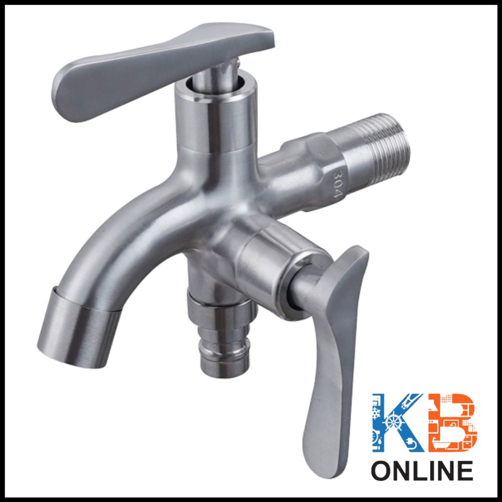 RA NR-2WAY ก๊อกคอสั้นสแตนเลส สองวาล์ว